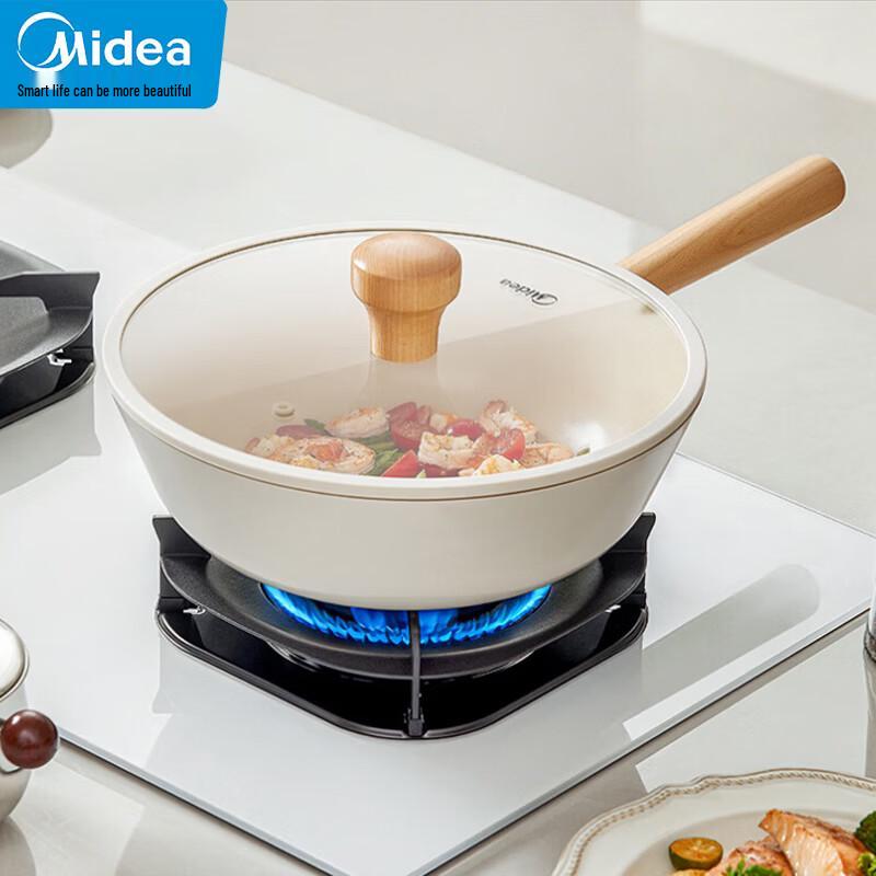 Midea Ceramic Non-stick Flat-Bottom Wok