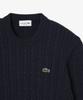 LACOSTE Men'S Cable Long Sleeve Crew Neck Pullover Ah7627-56G 802