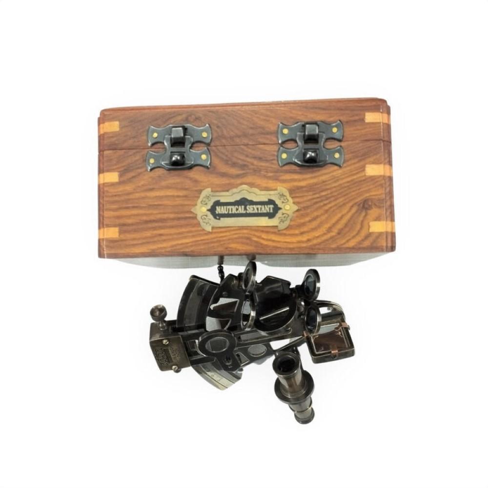 8" Brass Nautical Marine Antique Navigational Astrolabe Instrument Sextant