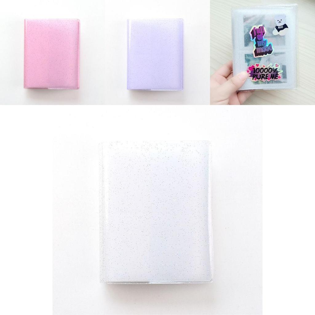 Elegant Glitter Photocard Album With 32/64 Pockets For Collectible Card Storage