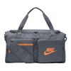 New Nike Fabric Sports Bag, Travel Bag, Gym Bag Unisex Gray/Orange BA6169-084