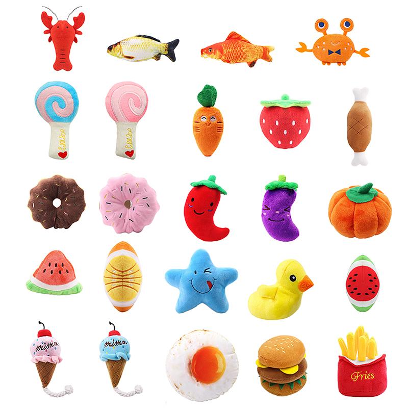 

Cute Puppy Dog Cat Plush Squeaky Toy Bite Resistant Pet Chew Toys Small Medium Dogs Pet Plush Toys Pet Cat Dog Supplies A1