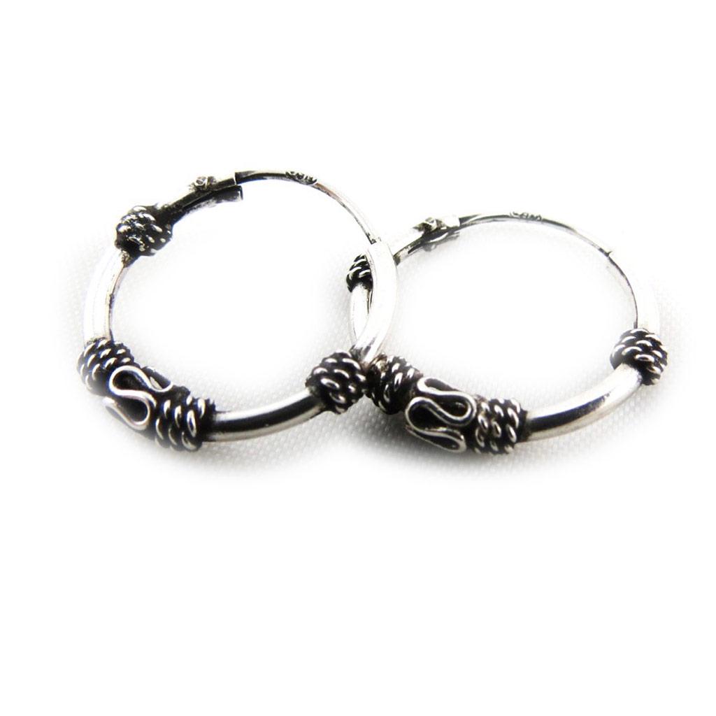 Les Trésors De Lily [J3875] - Cercei rotunzi „Thai” din argint - 1,6 cm 1 mm