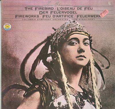 LP-skiva IGOR STRAVINSKY, COLUMBIA SYMPHONY  - Stravinsky  Eldfågeln / Fyrverkeri 79243 CBS MASTERWORKS 1981 Tyskland Klassisk Begagnad