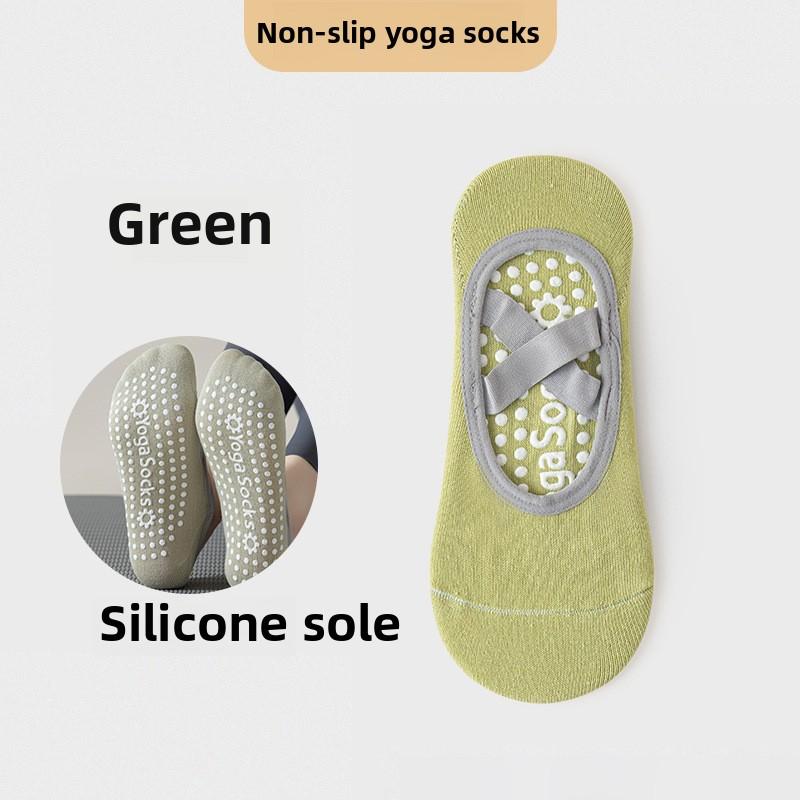 5 Pairs of Female Spring and Autumn Sports Silicone Non Slip Indoor Fitness Pilates Professional Yoga Boat Socks