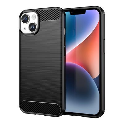Etui Elastyczny Żelowy Pokrowiec Na Tył Plecki Do iPhone 14 Plus Carbon Case - Czarny