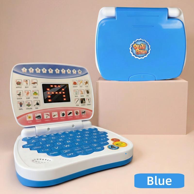 Children's Bilingual Learning Laptop Toy with LED Display for Early Education