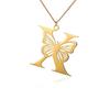 Dainty Big Butterfly Letters Necklaces For Women Girl Jewelry Stainless Steel Chain Initial Pendant Necklace Best Accessories