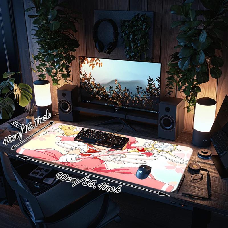 1PC Cardcaptor Sakura Magic Wand Large Durable Mouse Pad Suitable for Office Desks, Gaming Desktops.Ideal for Office, Home, Gaming Rooms-P31