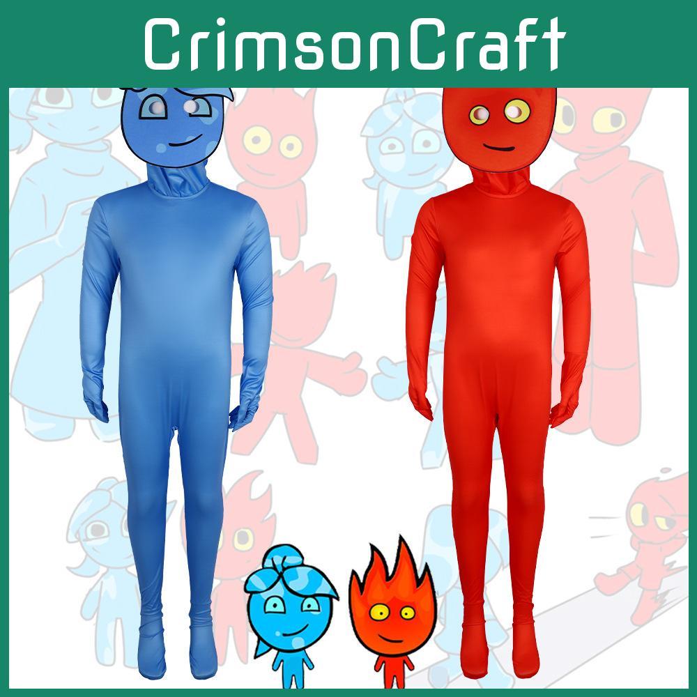 And Fireboy Watergirl Cosplays Costumes Full Body Game Jumpsuit Performance
