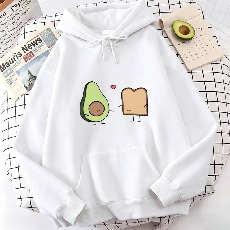 2026 Kawaii Avocado Love Print Hoodies Spring Autumn Winter Casual Hoodies Sweatshirts Men Women Pullovers with Pocket