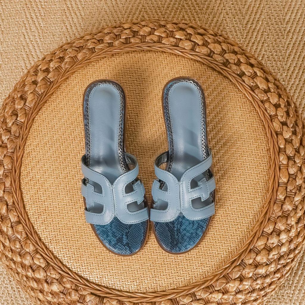 2025 Autumn New Second Uncle Drag Casual Style High Heels Cool Slippers Women Wear High-end European and American Sexy Women's Shoes