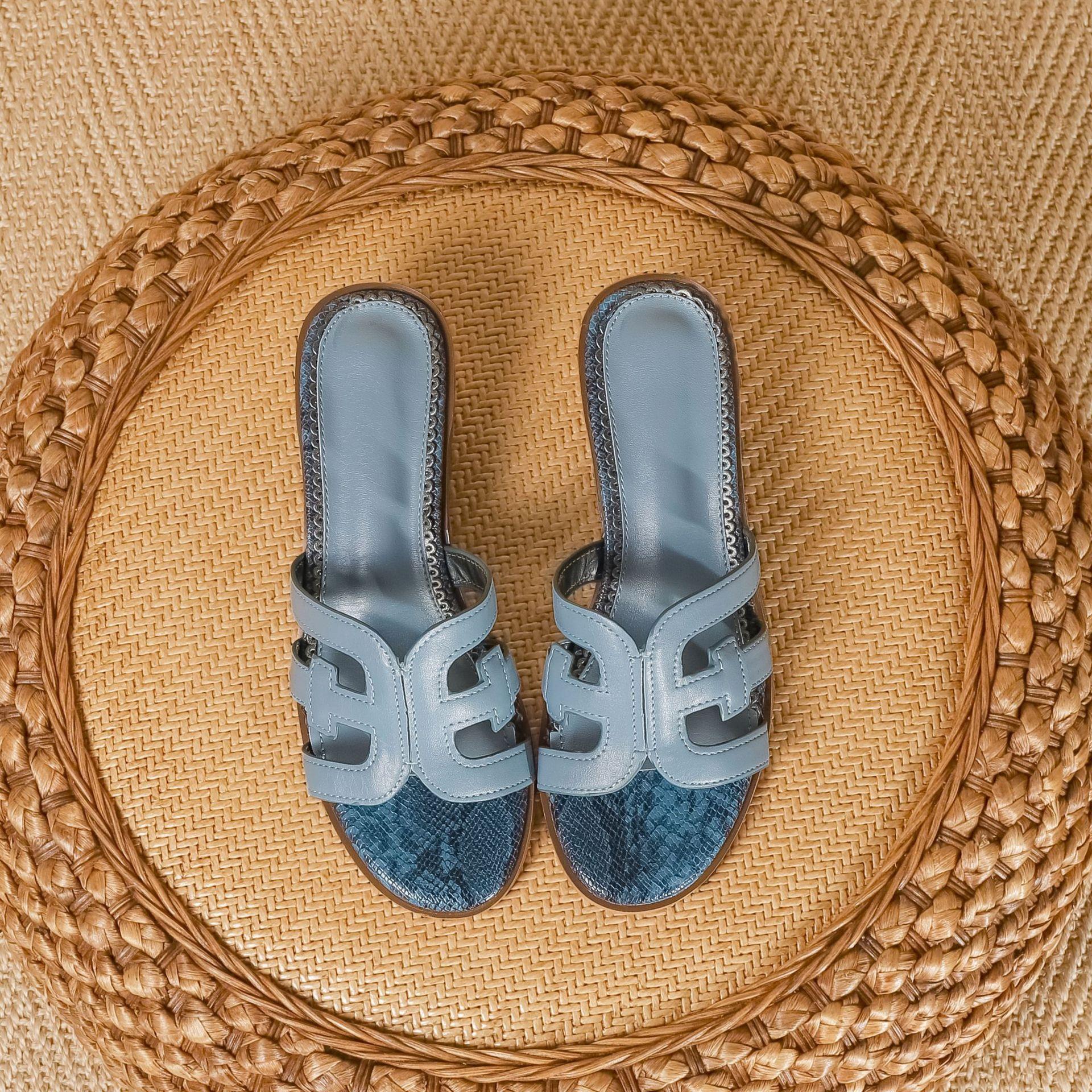 

2025 autumn new second uncle drag casual style high heels cool slippers women wear high-end European and American sexy women s shoes 35