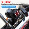 Motorcycle Dual USB Charger with ON/OFF Switch Waterproof Motorbike Handlebar Phone Charger Fast Charging Socket