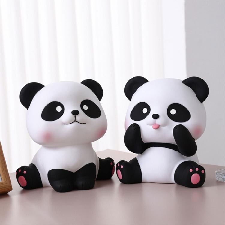 Convenient Coin Collector Animal Shaped Money Saving Jar Panda Piggy Banks Decor