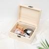 1pcs Wooden Gift Box Multifunctional Home Clutter Storage Box Large Capacity Desktop Organizer for Home Desk Wooden Storage Case