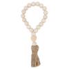Light Brown Farmhouse Wooden Bead Strand Hanging Tassel Bead Ornament  Tray Tabletop Bead Layout