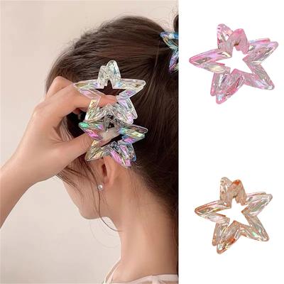 6/12Pieces Plastic Hair Clip Hollowed Star Shape Hair Claw Clip for Women Teens Girl Hair Styling Clip Daily Hair Decors