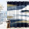 Black and white shower curtain abstract bathroom decor mens modern gradient grey simple marble shower curtain set elegant