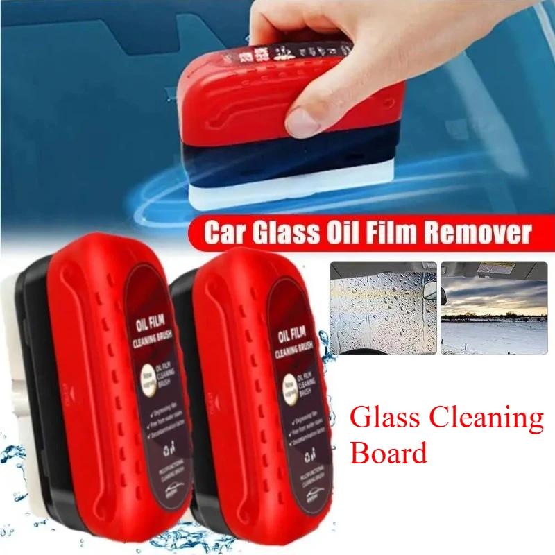 Car Glass Oil Film Remover Powerful Windshield Cleaner Car Glass Sponge Cleaning Brush Water Spots Stain Removal Cleaning Tools