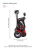 Eu New Escooter Scooter Long Range Mini 4 Wheel Folding Chinese Electric Luggage Electric Mobility Scooter for Seniors Disabled