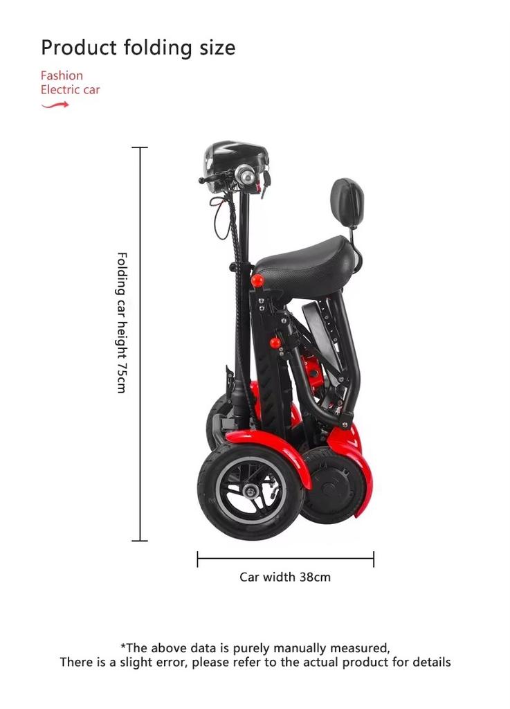 Eu New Escooter Scooter Long Range Mini 4 Wheel Folding Chinese Electric Luggage Electric Mobility Scooter for Seniors Disabled