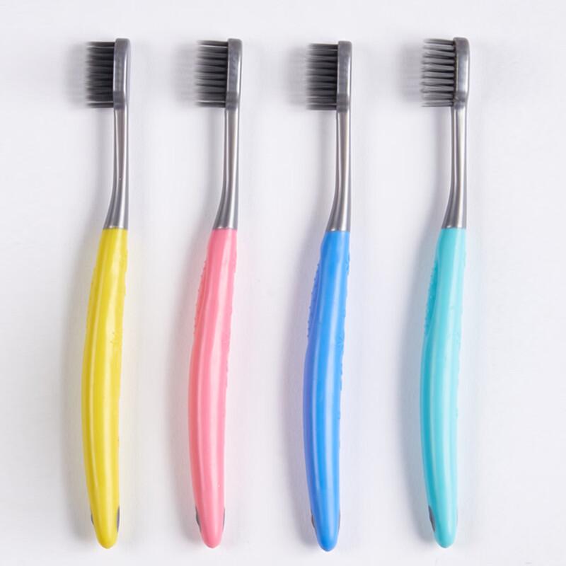 HAONIU Adult Charcoal Soft Bristle Toothbrush - 10-Pack