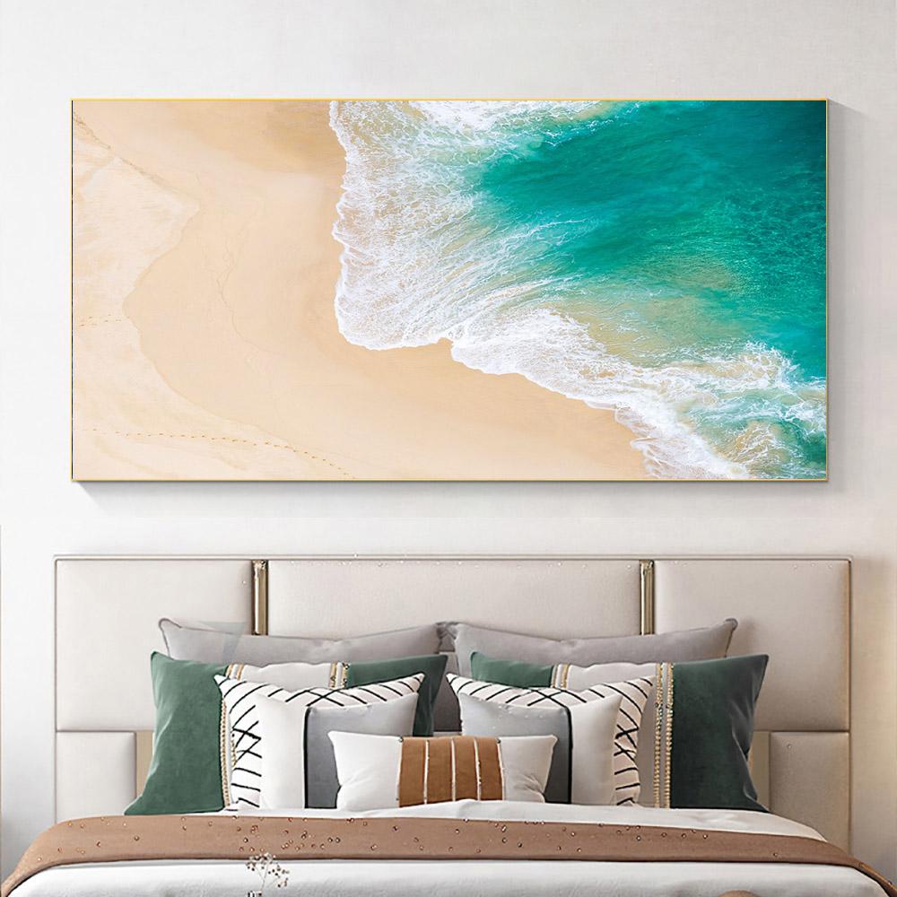 Modern Sea Wave Beach Sunset Landscape Canvas Painting Nature Seascape Posters and Prints Wall Art Pictures Home Decor