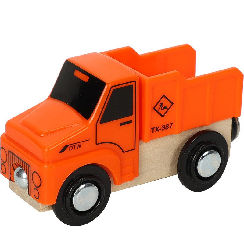 1PC Wooden Magnetic Train Car Locomotive Toy Wood Railway Car Truck Accessories Fit Biro Wooden Tracks Toys for Children Gifts