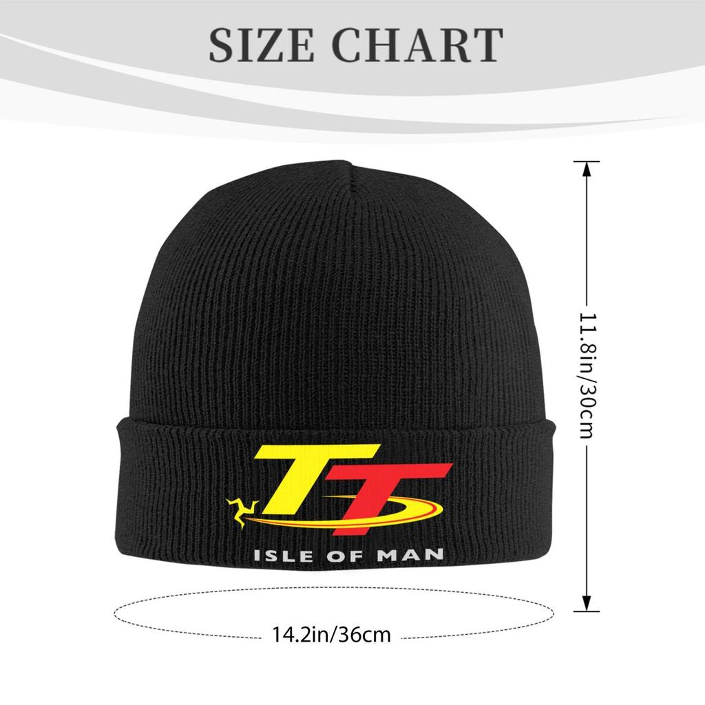TT ISLE Unisex Stickad Mössa Beanie Vinter Höstmössa Varm Hip Hop Keps för Unisex Unisex Hippie Mössor Design Huvudduk