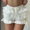 Women Ruffle Lace Trim Bloomers Shorts Pettipants Boyshorts Underwear Short Pant