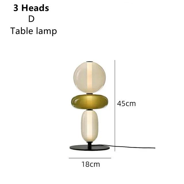 Nordic Design Colorful Glass Table Lamp for Bedside Dining Room Standing Light Exhibition Hall House LED Decor Lighting Study