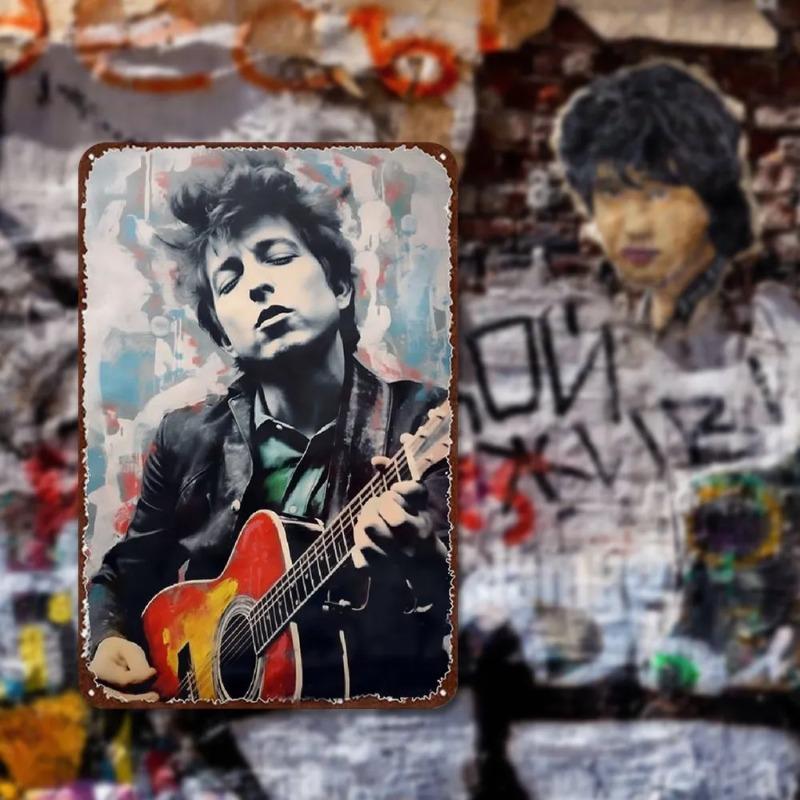 Vintage Metal Music Plaque, Retro Wall Art Decor for Bar Home