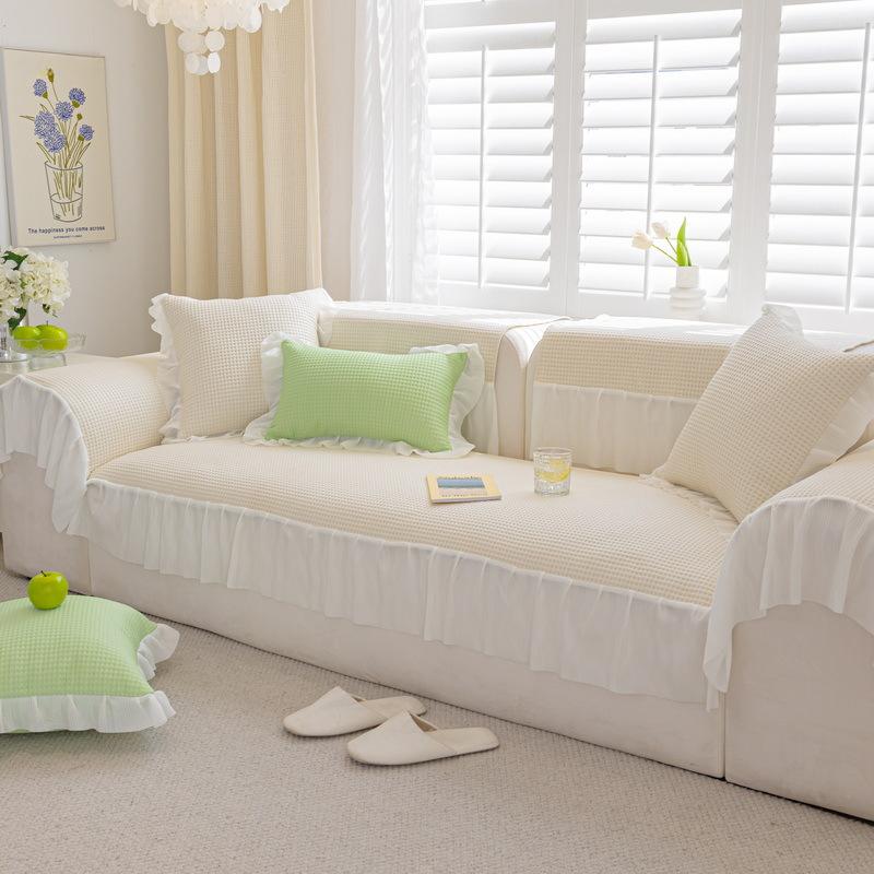 Small Fresh Ins Style Ice Silk Cool Feeling Sofa Cushion Summer Cooling Mat Anti-slip Summer Mat Seat Cushion Sofa Cover