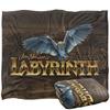 Labyrinth-Logo-Decke mit seidiger Eule, superweich