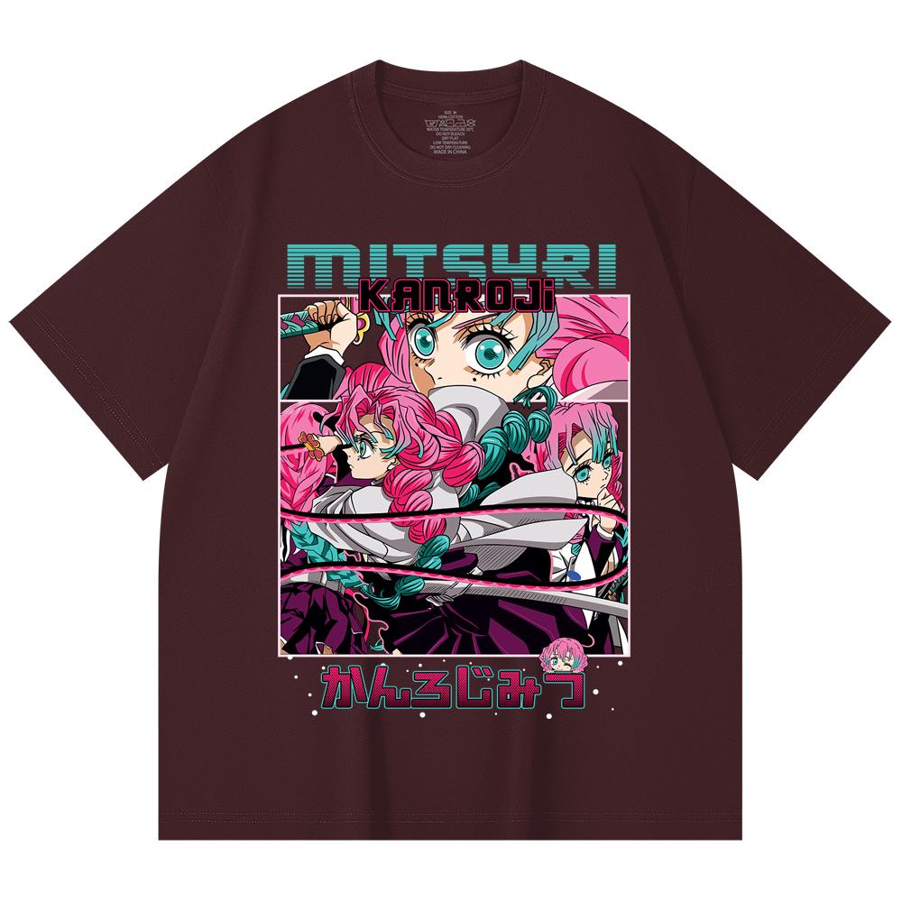 

230 Gsm 100% Cotton Demon Slayer V7 Mitsuri Print Unisex Heavy Cotton T Shirt 2XL