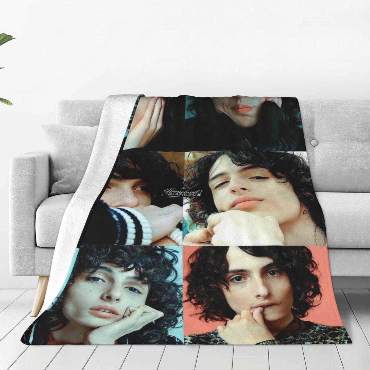 Pandara Jewelry Unisex Finn Wolfhard Blanket Cute Star Actor Flannel Vintage Soft Throw Blanket For Bedspread Spring/Autumn