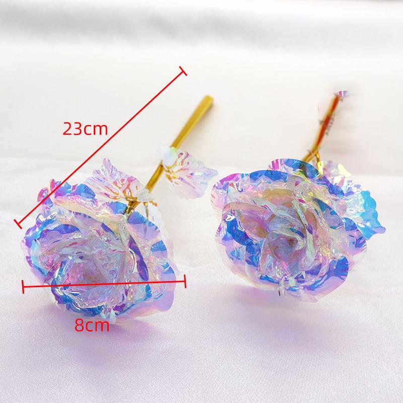 Gold Foil Plated Rose Flower 24K Dipped Decor With Stand Mothers Day Gift & Valentine's Day Gift Gold Flower with Gift Box