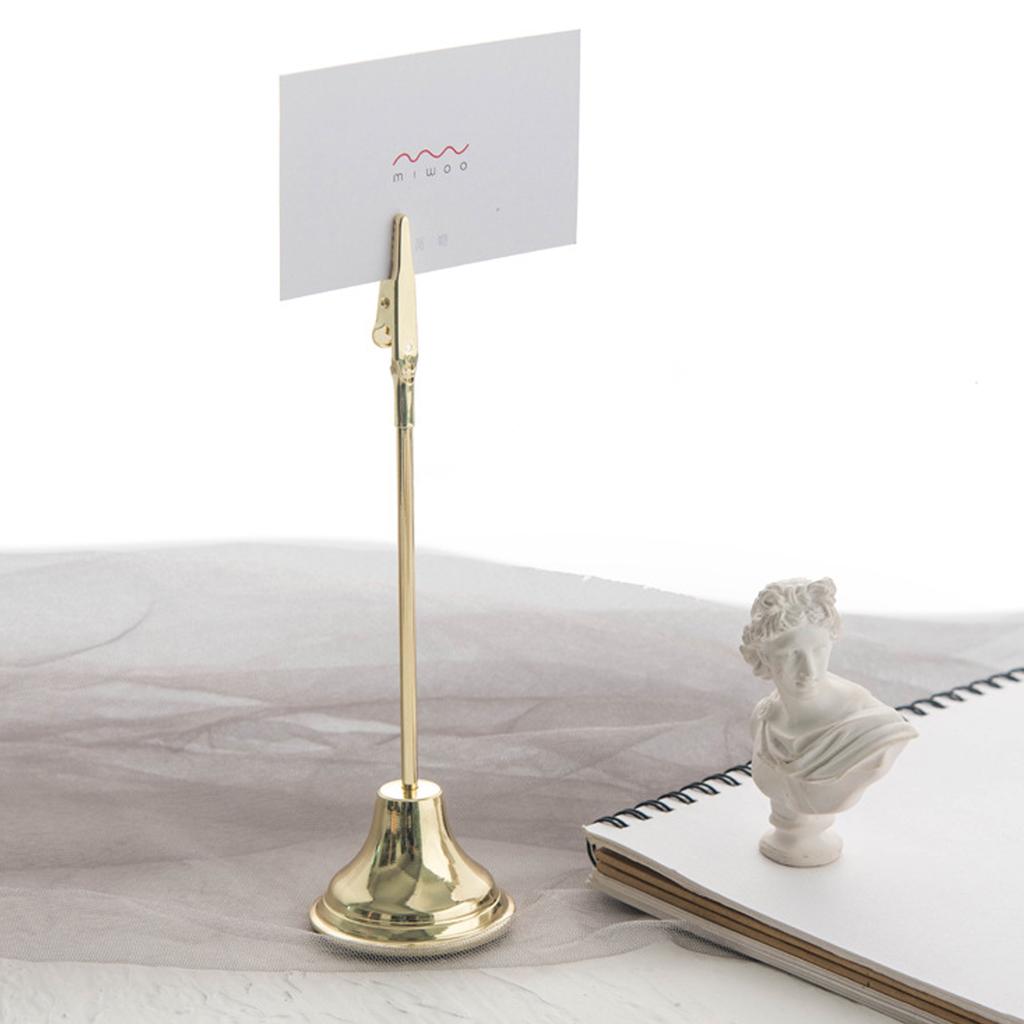 Table Number Holder Sturdy  Strong Clips Electroplating Process Stable Place Card Holder for