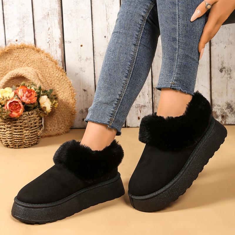 Autumn New Women's Snow Boots Round Head Thick Bottom Anti Slip Design Casual Versatile Style Fashionable Snow Boots