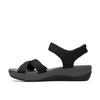Clarks Ala Shore Ankle Strap Easy To Walk Black Cm Sandals, Lightweight, In, Women's, Textile, 24.0