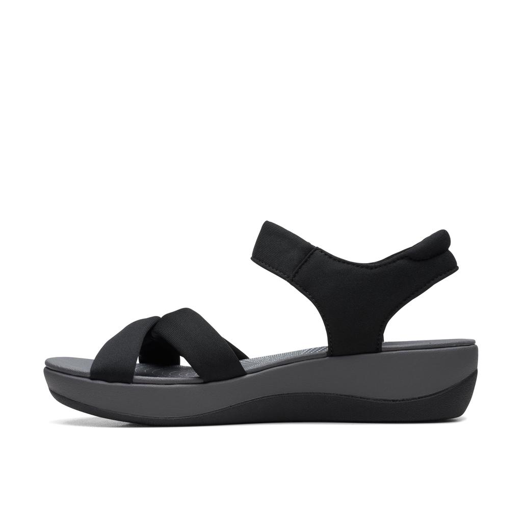 Clarks Ala Shore Ankle Strap Easy To Walk Black Cm Sandals, Lightweight, In, Women's, Textile, 24.0