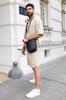 Men's Leather Bag with Zipper Pocket - Peterson