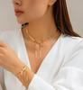 Snake Chain with Bowknot Choker Necklace and Bracelect Set for Women Trendy Charms Daily Accessories 2026 Fashion Jewelry Female