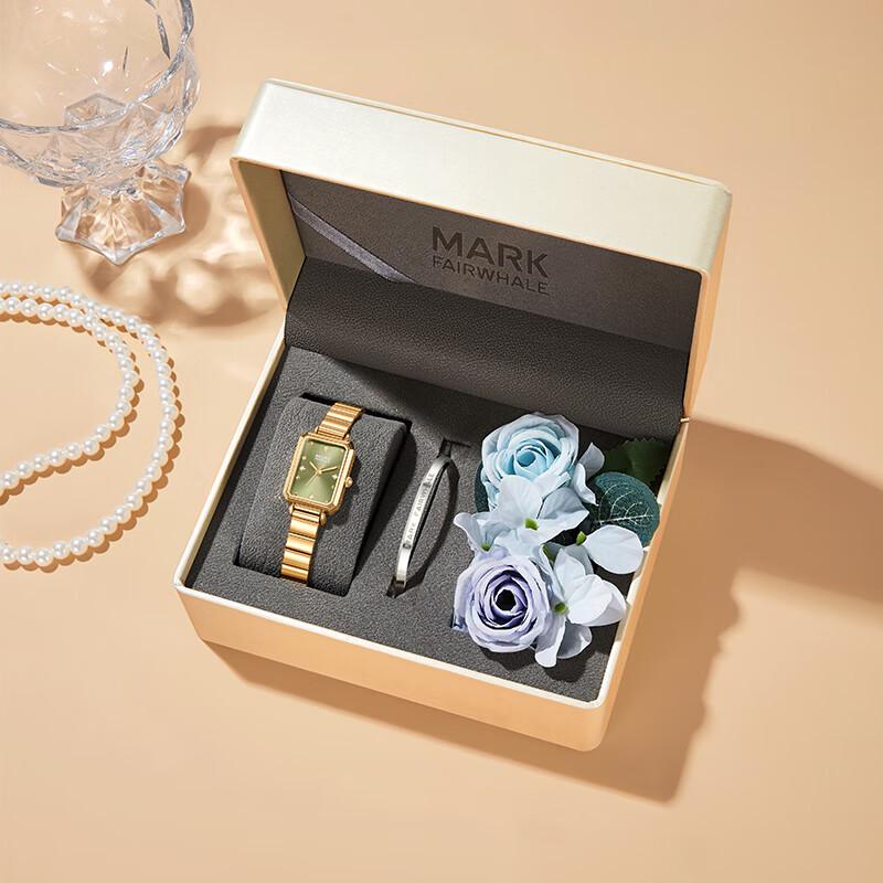 Mark Fairwhale Sugar Cube Matcha Green Ladies Quartz Watch