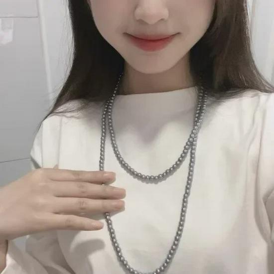 120cm Shijia Pearl Multi-Layered High-Gloss Long Necklace