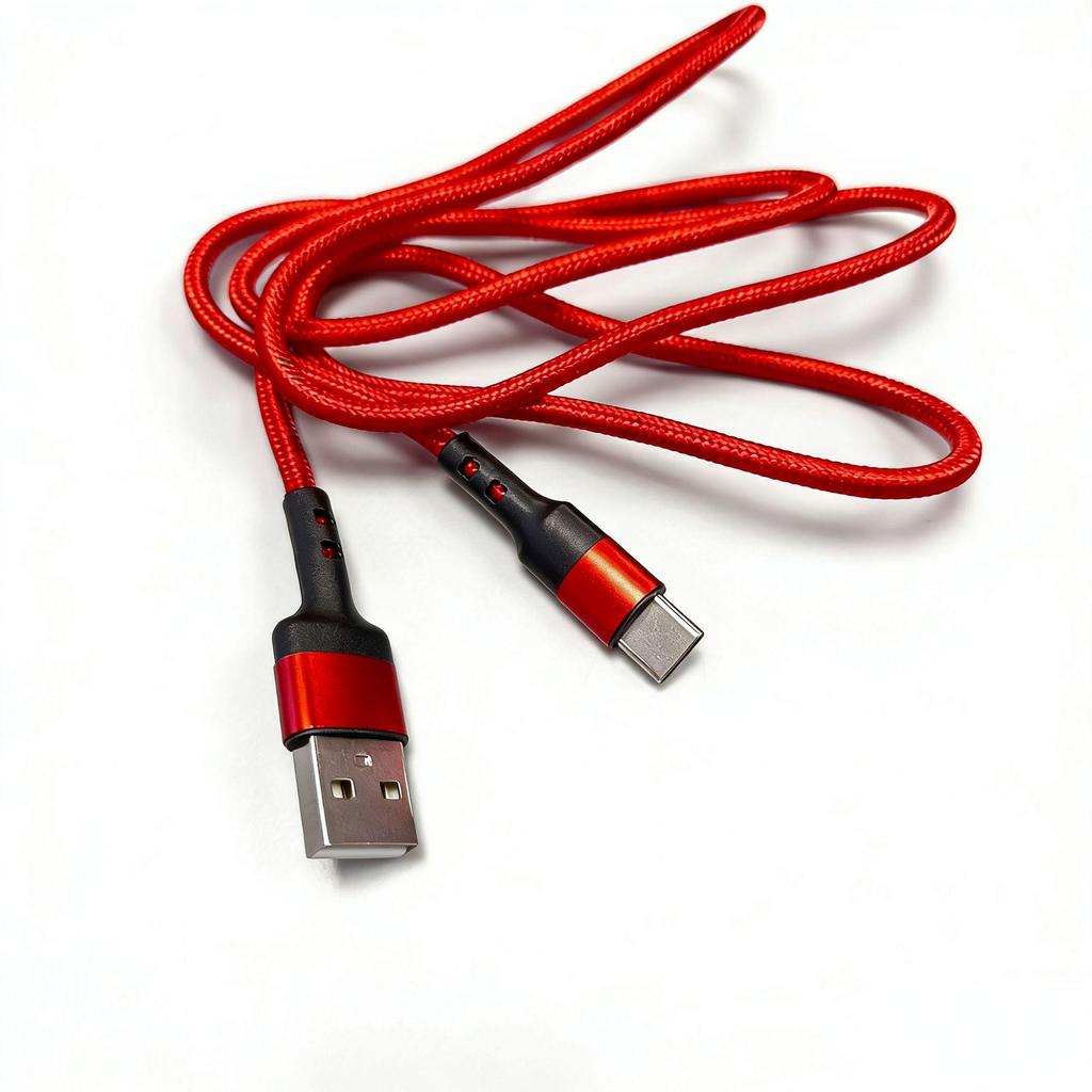 1m geflochtenes Nylon USB-C Ladekabel für Android-Handys