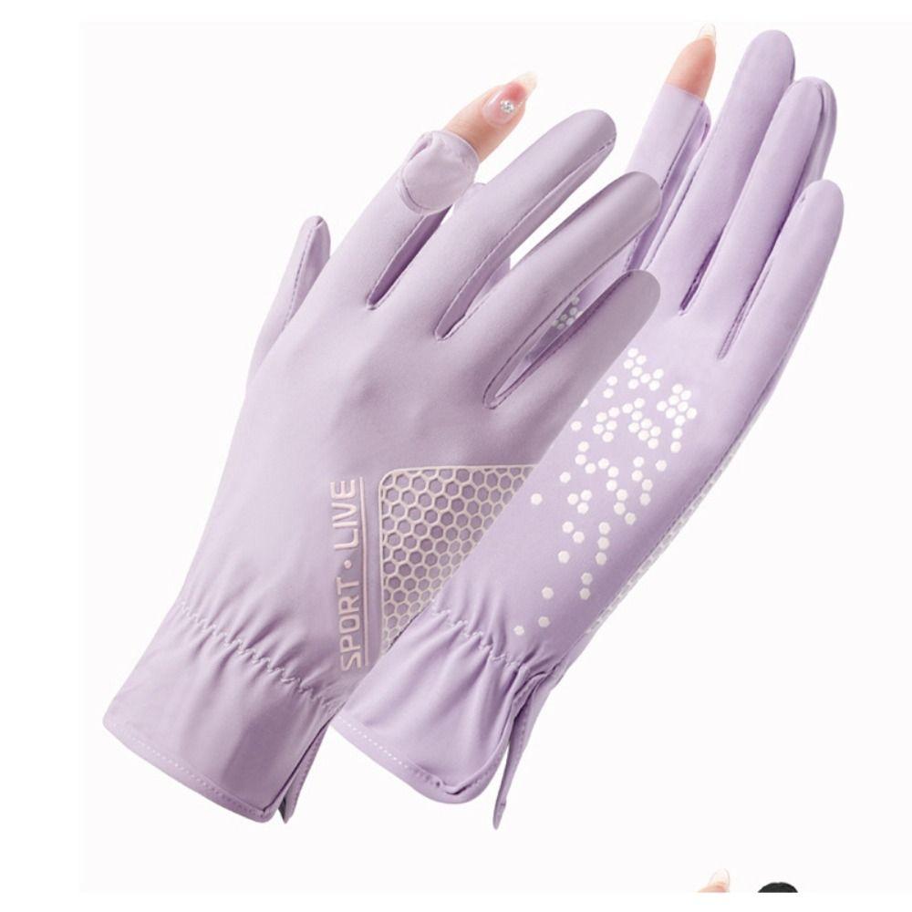 Breathable Summer Touch Screen Thin Gloves Driving Gloves Ice Silk Gloves Mittens