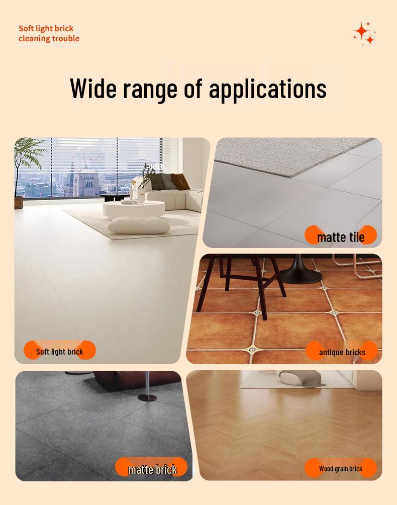 Soft Light Tile Cleaner: Strong Stain Remover for Polishing Matte & Frosted Tiles, Removes Black Marks, Large Container Wax Remover.