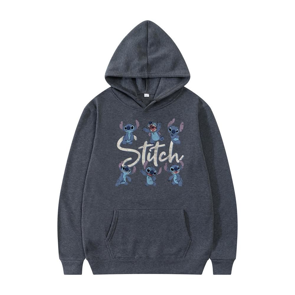 Stitch Disney Lässiger Druck Langarm Paare Hoodies Sweatshirt Y2k Jungen Kleidung Anime Hoodie Pullover Jacke Kinderkleidung Mädchen